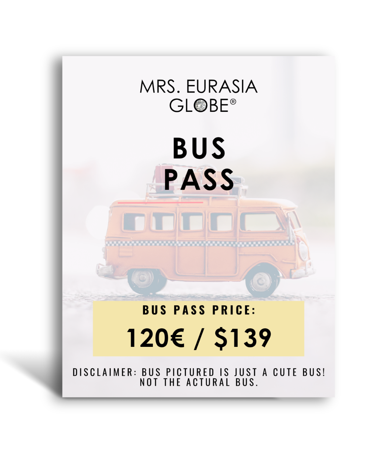 EURASIA GLOBE TICKET - BUS TICKET